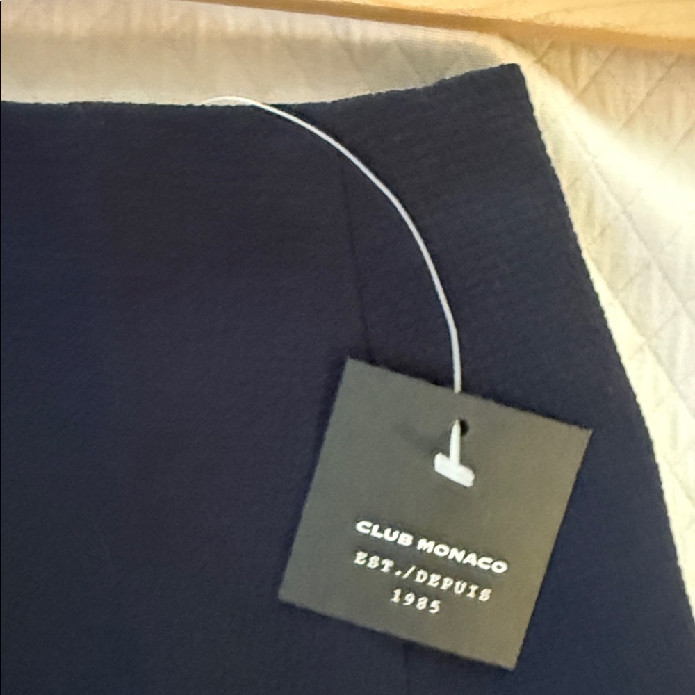 Club Monaco Atrina Skirt Deep Sapphire Blue scallop cutout Hem Size 6 New - Picture 2 of 11
